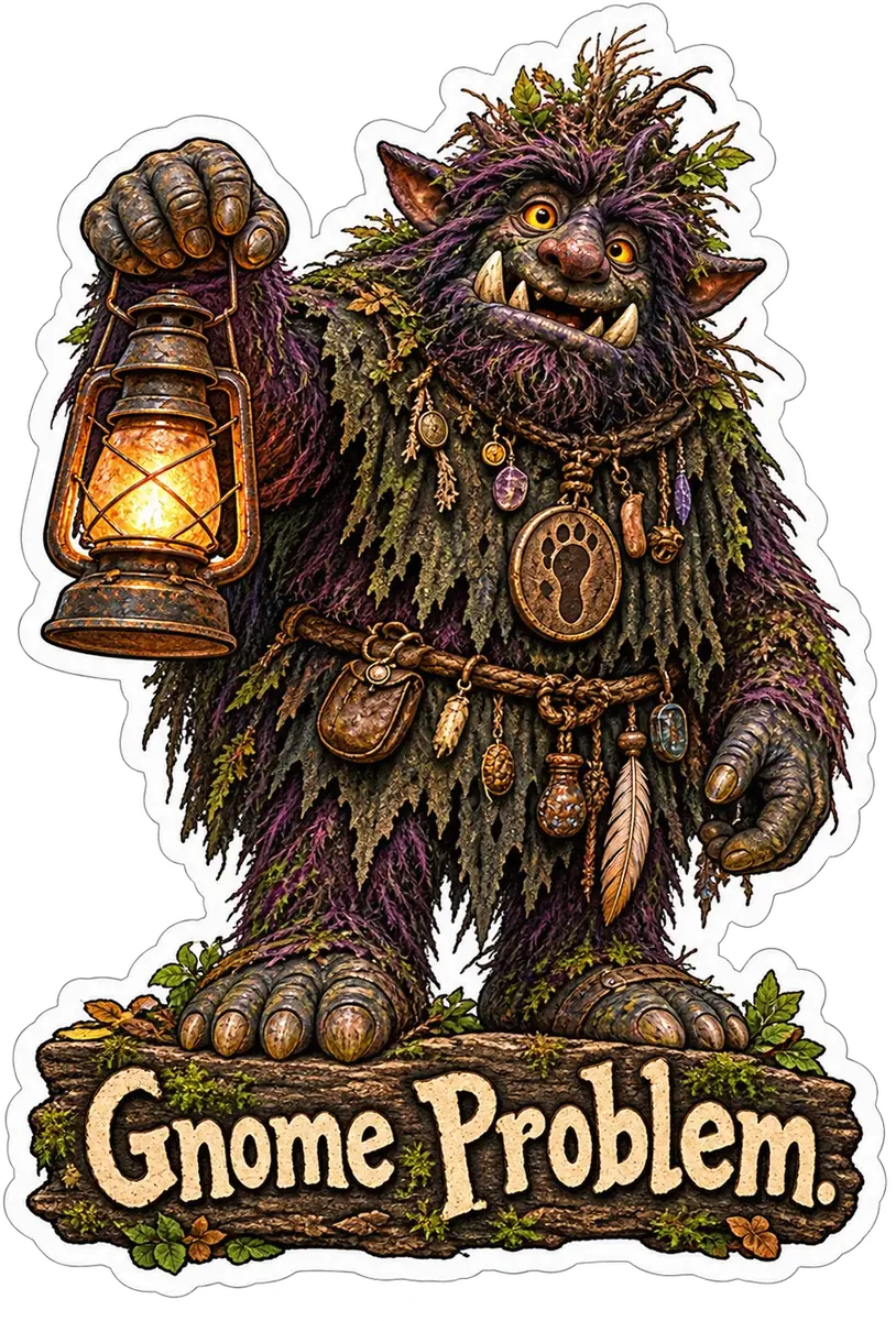 Rumpy with his lantern, tucked beside the files