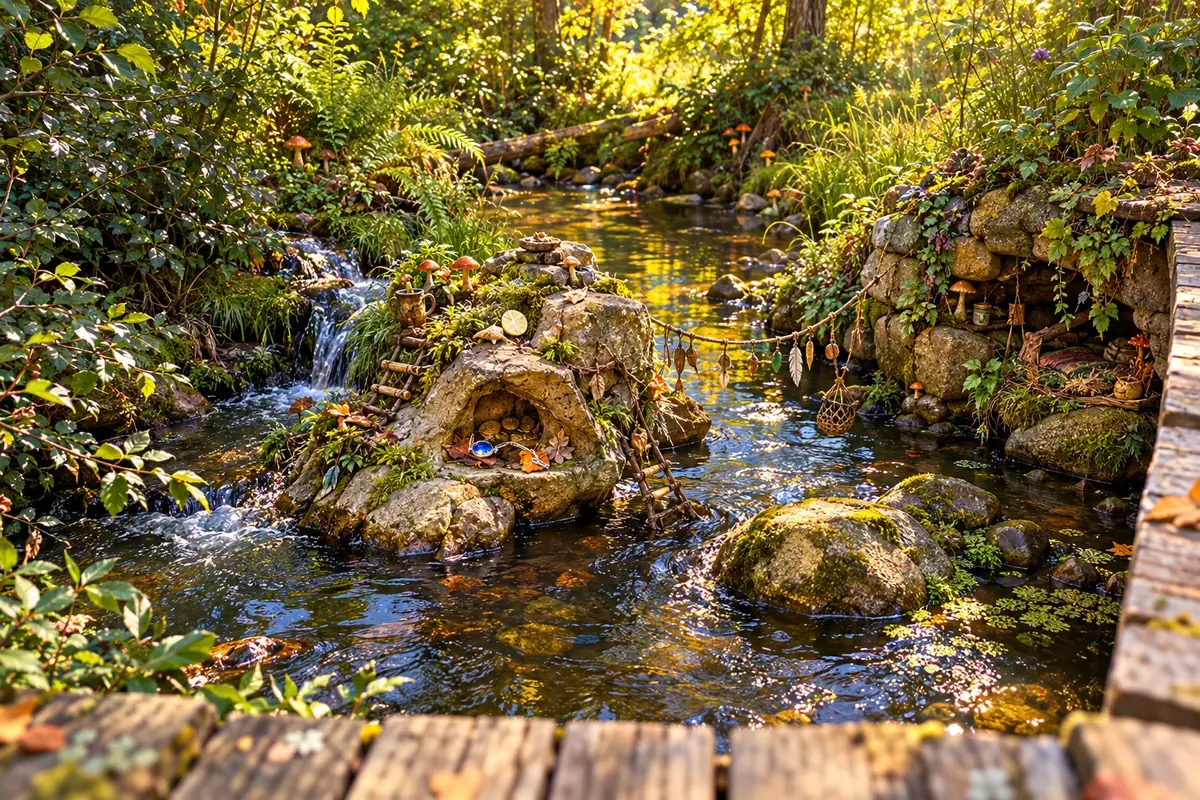 The creek and roots around Rumpy’s roost